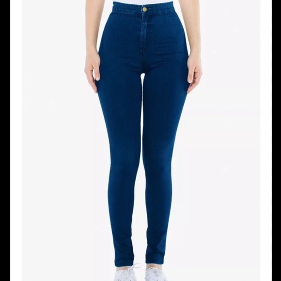 American Apparel Denim - American Apparel Women's Dark Blue easy Skinny Jeans